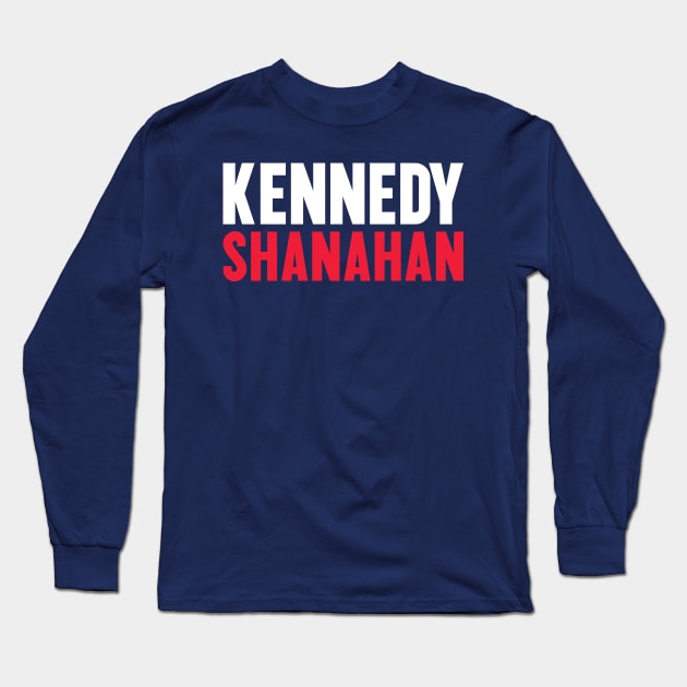 RFK Jr 2024 Kennedy Shanahan Navy Long Sleeve T-Shirt by MAR-A-LAGO RAIDERS
